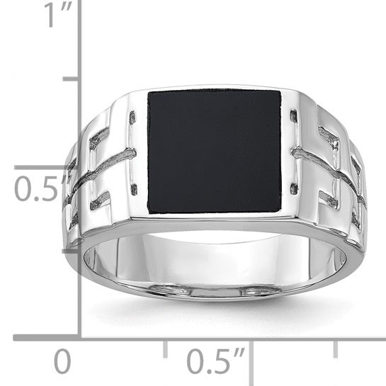 Rex Black Onyx Signet Ring
