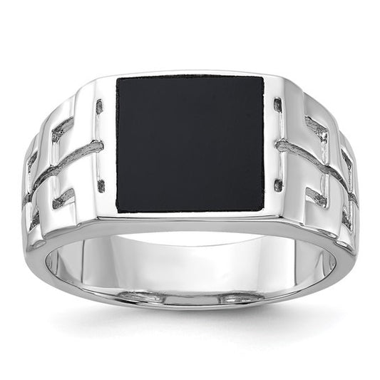 Rex Black Onyx Signet Ring