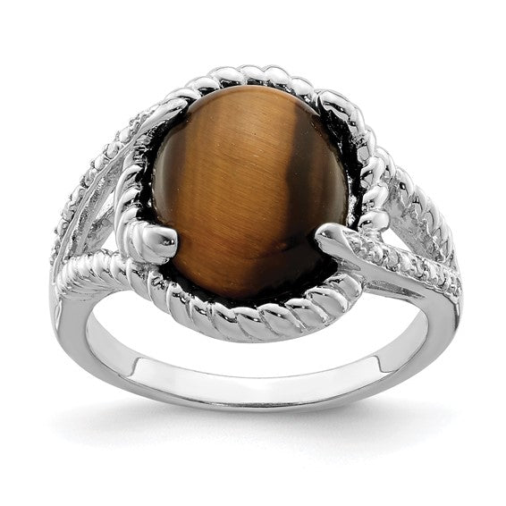 Tiger’s Eye & Diamond Ring — supplier product photograph